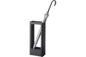 YAMAZAKI 4929 Tower Schirmständer S, schwarz, Stahl/Silikon, Minimalistisches Design, 22 x 12 x 50 cm (LxBxH)