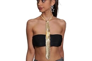 JIAHG Party Pailletten Krawatte Glitzernde Pailletten Fliegen Damen 70er Jahre Disco-Accessoire Uniform Krawatte Fasching Karneval Cosplay Party Kostüm