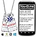 Produktbild Multiple Sklerose SOS Halskette Talisman und Schlüsselanhänger Set Emergency Medical Alert Service informiert Rettungsassistenten und First Responder der Ihre Medical Zustand Medikamente und spezielle Anweisungen., können Senden SMS-Benachrichtigung auf Ihr Nächstes Angehörigen der oder Notfall Kontakt. Voll updateable. GRATIS für Life You ID Me Silber Service inklusive. Ideal Armband, Armband Medical ID Card Alternative
