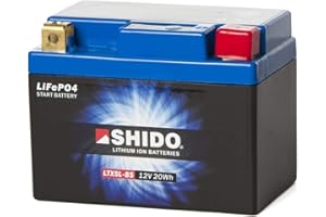 SHIDO LTX5L-BS LION -S- Batterie Moto Lithium Ion 12V 20WH.