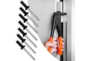 BANTI Rivetti Alluminio Neri Rivette Lunghe 4 mm x 6 mm Rivetti Pop Ciechi 100 Pezzi Ribattini Acciaio Inox per Pistola per Rivetti a Testa Bombata Ribattini in Alluminio per Metallo Legno Plastica