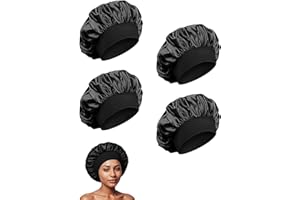 GAJUS 4 Stück Seidenhaube zum Schlafen, Satin Schlafhaube für Haarpflege, Silk Bonnet Damen, Lockenhaube, Satinhaube, Haarhaube aus Seide (2er Pack)