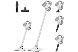 VersLife Aspiradora sin Cable S6PRO, 30kPa Aspirador Escoba sin Cable Potente, Diseño Sin Enredos, Filtración HEPA/Herramientas Multifuncionales, Aspirador Inalámbrico Antienredo para Pelo de Mascota