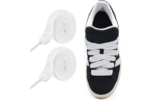 Auzeron Extra Breda Platta Skosnören 17mm För Sneakers Polyester - Ersättnings Platta Skosnören För Sport, Sneakers, Dagligen