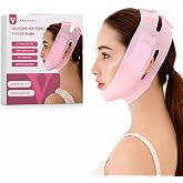 AMENDAS Silicone V Face Mask, Face Lift Up Belt for Facial Slimming, Chin & Cheek Slimming Bandage Mask, Double Chin Fat Redu