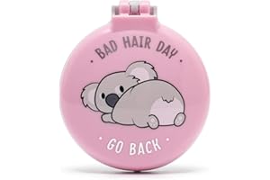 Legami - Spazzola Con Specchio, Tema, Nice Hair, Bad Hair Day Go Back, Si Apre E Chiude Con Un Click, Comoda E Pratica Da Portare Ovunque, Koala
