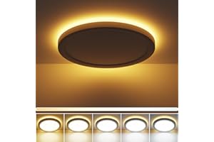 zemty LED Bathroom Light 24W 2400LM, 5 Color Temperatures Flush Ceiling Light Modern, Waterproof Night Light for Bedroom, Kitchen, Living Room, Hallway, Porch Ø29.5CM