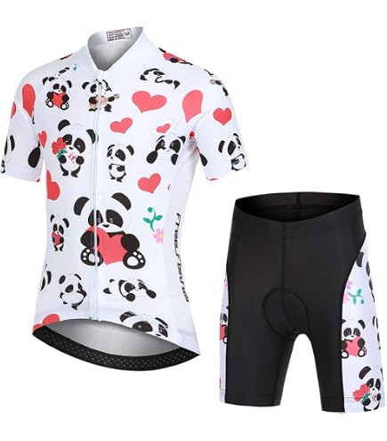 Maillot De Cyclisme Enfant YFPICO - Manches Courtes + Cuissard - Respirant, Anti-UV - Pour Vélo Et VTT