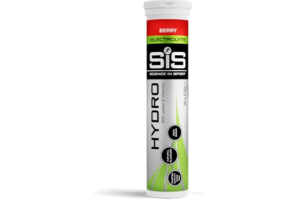 Science in Sport HYDRO Comprimés 20 pcs Fruits rouges Citron Vert - Comprimés électrolytes, vegan & sans gluten, comprimés effervescents pour équilibre électrolytique (emballage peut varier)