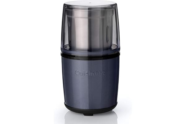 Cuisinart Moulin à épices électrique, moulin à café, broyeur à noix, moulin à graines pour cuisine, électrique humide et sec, facile à utiliser, deux bols en acier inoxydable avec couvercles de