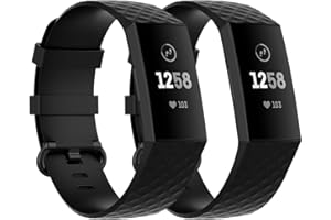 MAKACTUA Maspen Bracelet compatible avec Fitbit Charge 3/Fitbit Charge 4 Femme Homme Bracelet de rechange en silicone