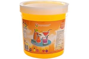 LET'S GO MARKET Tanoshiya Popping Boba Fruity Flavour Bursting Bubbles 1.3kg | Tapioca Pearl for Desserts & Drink Toppings - Mango Flavour