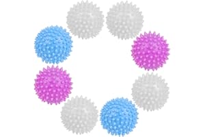 HINGTTRAUM 8 Stück Trocknerbälle für Waschmaschine & Trockner – Wiederverwendbare Wäschebälle zur Reduzierung von Knitterfalten, Verkürzung der Trockenzeit & Entfernung von Tierhaaren