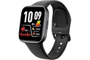 WANWEN Smartwatch per il Monitoraggio della Glicemia, Orologio Intelligente per la Glicemia, Orologio da Polso per Monitor della Glicemia, per Orologio Sportivo con Sport/Contapassi/Sonno (Black)