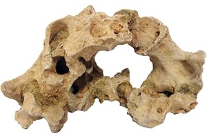 AMTRA WAVE Rocher de Décoration Roche Gallura pour avec Trou Aquariophilie Beige Taille L