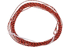 D DOLITY Ligne De Pêche Tenkara Ligne de Mouche Ligne Tressée Chef de Fil Transfert - Orange avec Noir, 11ft
