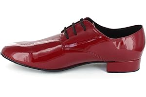 MINITOO JF250804 Penny Chaussures de danse latine en cuir verni pour homme/garçon