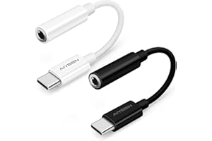 AIYEEN Adattatore per cuffie femmina da USB C a jack da 3,5 mm aggiornato (confezione da 2), adattatore audio per cuffie da USB C a Aux compatibile con iPhone serie 15 Samsung, Pixel, iPad (misto)
