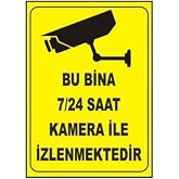Uyarı Levhaları Bu Bina 7/24 Saat Kamera İle İzlenmektedir Pvc 25x35