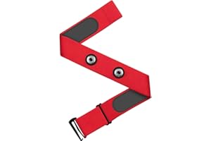 OddMart Heart Rate Monitor Chest Strap, Adjustable HRM Soft Replacement Chest Strap Compatible with Garmin Polar H10 H9 H7 Wahoo Coospo Powrlabs Fitcent for Run Cycling Buckle Distance 45mm (Red)