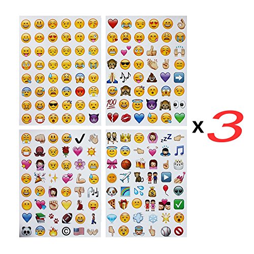 Emoji Aufkleber 576 Nette lustige Aufkleber Glückliche Gesichter von iPhone Modische Geschenke für Kinder Erwachsene