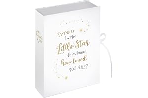Lillian Rose Large Twinkle, Twinkle Baby Keepsake Box, White