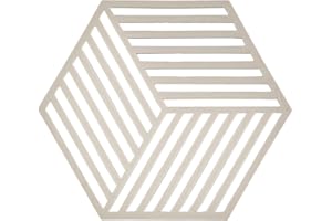 Zone Denmark Hexagon Topfuntersetzer Hitzebeständig, Silikon Untersetzer, Praktische und Dekorative Topf-Untersetzer, Spülmaschinenfest, 16 x 14 cm, Warm Grey (Grau)