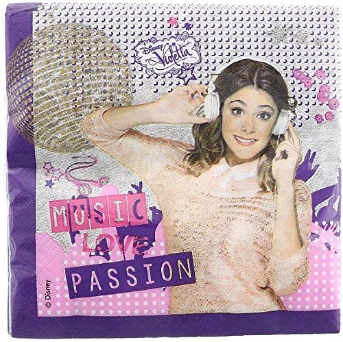 101-teiliges * VIOLETTA GOLD * PARTY SET für Kindergeburtstag: mit Teller, Becher, Servietten, Einladungen, Partytüten, Tischdecke, Luftschlangen, Luftballons // Mottoparty Disney Sängerin rosa - 4
