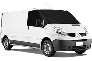 Soekodu Couverture Enveloppe de Pare-Brise Avant Remplacement pour Renault Trafic 2001-2014, Luxe Housse de Protection pour Pare-Brise Avant Remplacement pour Opel Vivaro, 100% Coupure électrique