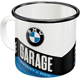 Nostalgic-Art Retro emaye fincan, 360 ml, orijinal lisanslı &uuml;r&uuml;n (OLP), BMW &ndash; Garaj &ndash; BMW aksesuar hayranları i&ccedil;in hediye fik