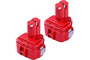 FUNBATT 【2 Paquetes】 FUNMALL PA12 12V 3.6Ah Ni-MH Repuesto para Makita 12V Batería PA12 1222 1220 1235 1233 1234 1235B 1235F 192696-2 192698-8 192698-A 193138-9 193157-5 Herramientas eléctricas inalámbricas
