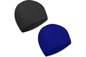 OLICKY 2 szt. elastycznych czepków kąpielowych wygodna antypoślizgowa tkanina czapka pływacka lekkie czepki kąpielowe dla kobiet mężczyzn dzieci do pływania