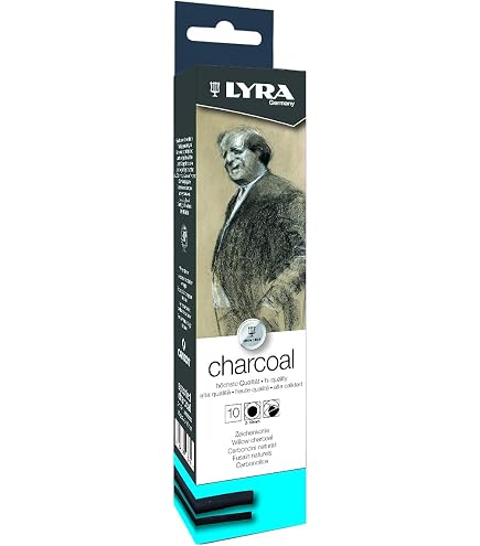 Fusains Naturels Coates 2-3 Mm - Lot De 25 - Dessin Artistique Noir Intense