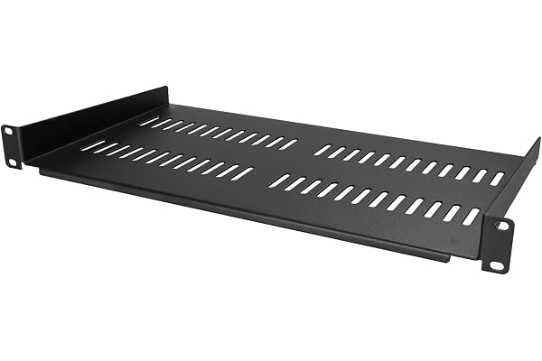 StarTech.com Étagère Rack Serveur 1U - Plateau Cantilever Universel Ventilé pour Armoire 19" - Max 20kg - Profondeur de 25cm
