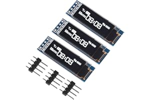 Dealikee OLED-Display-Modul 2,3 cm I2C OLED-Display-Modul I2C OLED Bildschirm Treiber mit Pin DC 3,3 V bis 5 V .Weiß (3 Stück)