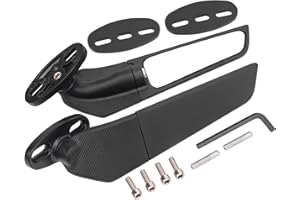 OuYi Rétroviseur de moto Angle universels Kit de rétroviseurs pliable compatible avec Honda CBR125R 2004-2011/CBR600F4 1999-2000/CBR250R 2011-2021/CBR300R 2015-2021/CBR500R 2013-2021