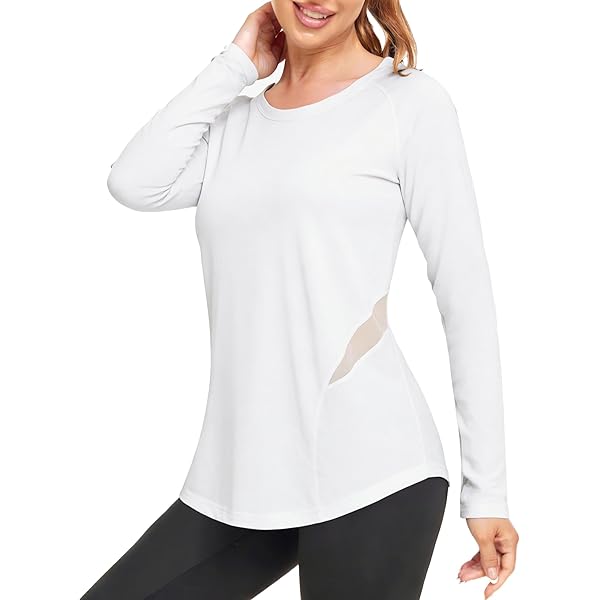 T-shirt D'entraînement Manches Longues Femme - Coupe Ample, Matière Respirante - Pour Yoga, Gym, Running été