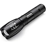 KEPEAK 1000 Lumen Klein LED Taschenlampe, Batteriebetrieben Hell Taschenlampen, Zoom Flashlight für Langer Schuss und Flutlic