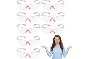 YUZHEDM 8 stycken skyddsglasögon, skyddsglasögon med gummistänger för säker passform för barn, ögonskydd för vuxna och barn