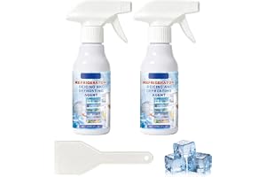 2 × 120 ml avfrostningsspray för frys med skrapa, avisningsspray för kylskåp och frys, kylskåp avisningsspray för frys, även avisningsspray för bil