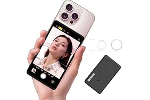 Shimbol CP5 Lite II Magnetic Handy Selfie Monitor 1080p Rückkamera Spiegelung 50m Bluetooth Control & Dual-Band-Wireless Vlog-Bildschirm für iOS/Android Tiktok Video Tool (Schwarz)