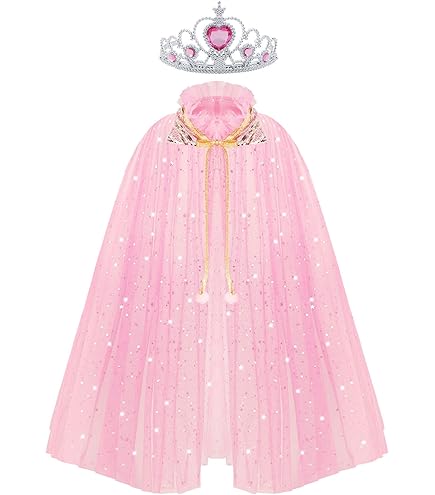 Set Principessa: Corona E Scettro Rosa Con Pietre - Costume Carnevale E Feste Per Bambine
