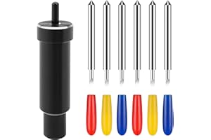 Bekecidi 6 Piezas de Repuesto de Cuchilla de Corte Profundo y Carcasa para Cricut Explore Air 2/3, Cricut Maker/Maker 3 (negro)