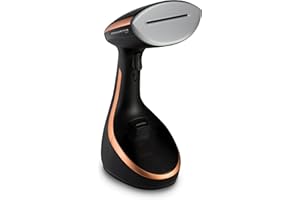 Rowenta DR9100D1 Access Steam Care - Cepillo de Vapor 1600 W, Depósito 200 ml, Elimina Arrugas, Olores y Desinfecta, Calentamiento 40 segundos, Accesorio Prendas Delicadas y Gruesas, Tabla Vertical
