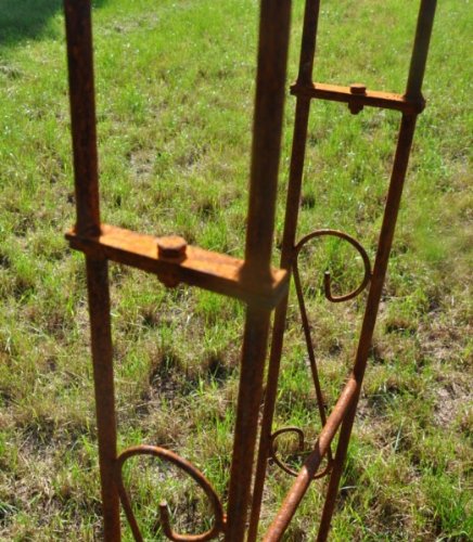 Rosenbogen aus Metall in 10mm Massiveisen! Breite: 200cm Rost / Roheisen - 4