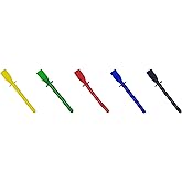 West - 11cm Bright Coloured Plastic PVA Glue Spreader Spatula Sticks - Multi Coloured - Pack of 5 - Perfect For Art And Craft