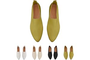 GENERIC Slip on Pumps for Women UK Breathable Mesh Walking Shoes Wide Fitting Flat Trainers Fashion Pointed-Toe Pumps Lightweight Anti-Slip Sneakers Soft Sole Work Shoes Summer Casual Low Top Trainers