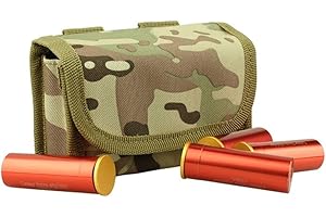Gexgune Tactical 10 Rounds Funda de Molle para Funda de Cartucho para 12 Gauge / 20G Magazine Ammo Cartucho Redondo Tactical Pouch