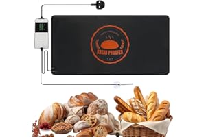 LUFEIS Bread Proofer Warming Mat, Adjustable Temperature Dough Starter Mat with Timer, Dough Proofer for Making Bread, Fermentation Heating Pad for Sourdough, Yogurt, Wine, Seeds (27 x 53cm)