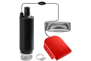 JOJOCY Pompe submersible sans fil compatible avec batterie Milwaukee 18V, mini adaptateur de pompe à eau, diesel, eau, carburant avec filtres à sédiments